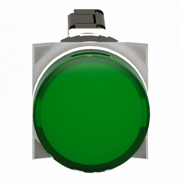 Harmony XB6 - voyant rond - Ø16mm - IP65 - DEL intégrée - 24V - cosses - vert - H18mmxL18mmxP57mm - culot de lampe : tout LED - alimentation du bloc lumineux : direct - visuel 1