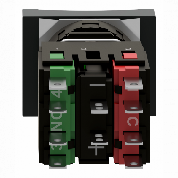 Harmony XB6 - bouton-poussoir lumineux - Ø16mm - à impact affleurant - 24V - 1F - vert - H18mmxL24mmxP57mm - IP65 - rappel à ressort - raccordement : connecteurs Faston, taille de connexion: 2,8 x 0,5 mm - visuel 2