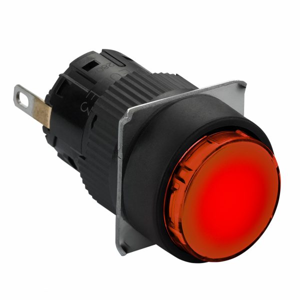 Harmony XB6 - voyant rond - Ø16mm - IP65 - DEL intégrée - 24V - cosses - rouge - culot de lampe : tout LED - alimentation du bloc lumineux : direct - voyant monolithique - visuel 1