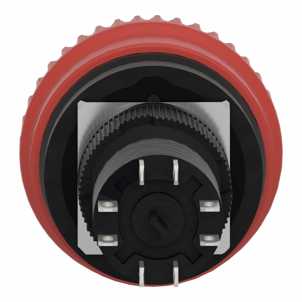 Harmony - bouton-poussoir à tête bombée non lumineux - Ø16mm - IP65 - raccordement : borne à souder, capacité de serrage: <= 0,75 mm² AWG 19 - rouge coup de poing Ø 32 mm - visuel 2