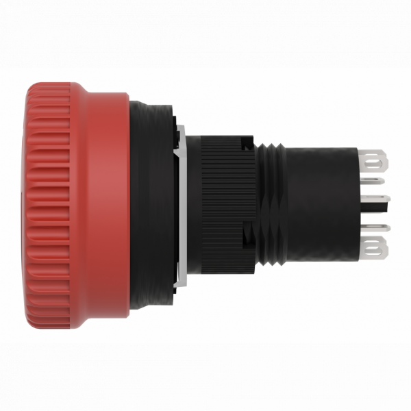 Harmony - bouton-poussoir à tête bombée non lumineux - Ø16mm - IP65 - raccordement : borne à souder, capacité de serrage: <= 0,75 mm² AWG 19 - rouge coup de poing Ø 32 mm - visuel 4