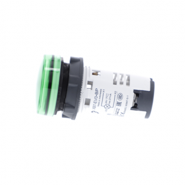 Harmony voyant rond - Ø22 - vert - LED intégrée - 24V - H29mmxL29mmxP54mm - diamètre de fixation : 22mm - IP20, IP65 - visuel 4