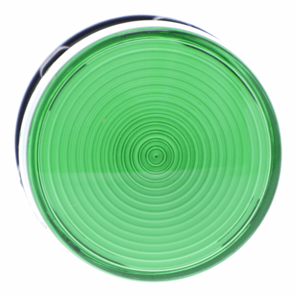 Harmony - voyant rond - Ø22 - vert - LED intégrée - 120V - H29mmxL29mmxP54mm - source lumineuse : LED - IP20, IP65 - visuel 1