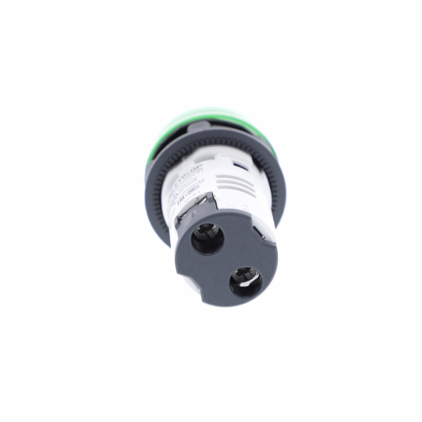 Harmony - voyant rond - Ø22 - vert - LED intégrée - 120V - H29mmxL29mmxP54mm - source lumineuse : LED - IP20, IP65 - visuel 2