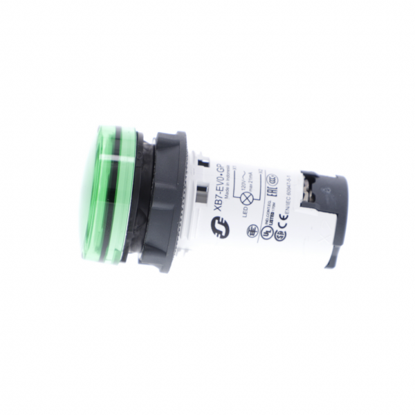 Harmony - voyant rond - Ø22 - vert - LED intégrée - 120V - H29mmxL29mmxP54mm - source lumineuse : LED - IP20, IP65 - visuel 4