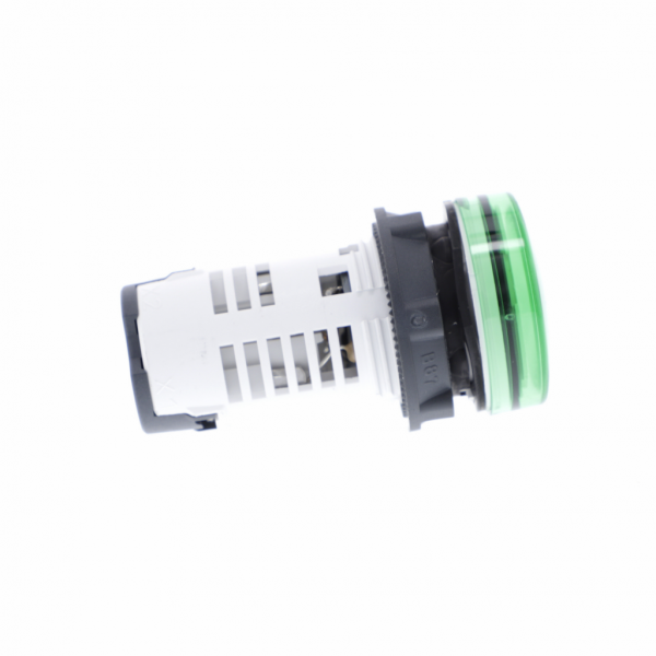 Harmony voyant rond - Ø22 - vert - LED intégrée - 230V - H29mmxL29mmxP54mm - diamètre de fixation : 22mm - IP20, IP65 - visuel 3