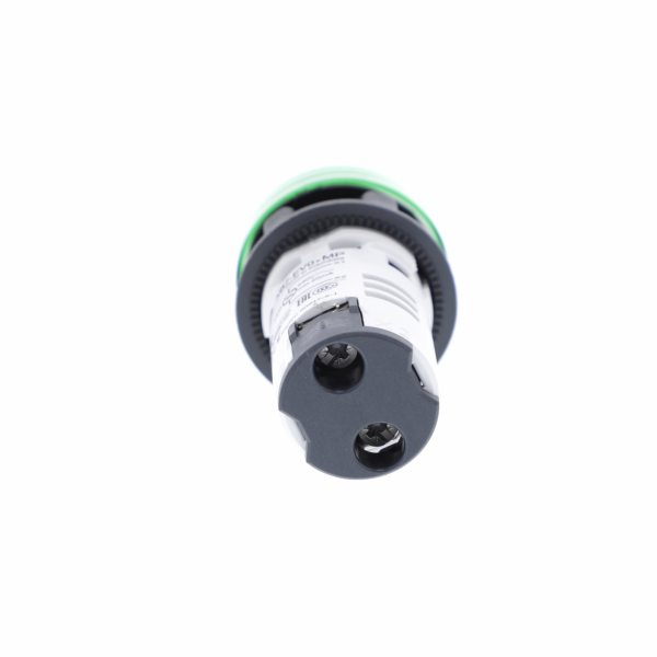Harmony voyant rond - Ø22 - vert - LED intégrée - 230V - H29mmxL29mmxP54mm - diamètre de fixation : 22mm - IP20, IP65 - visuel 2