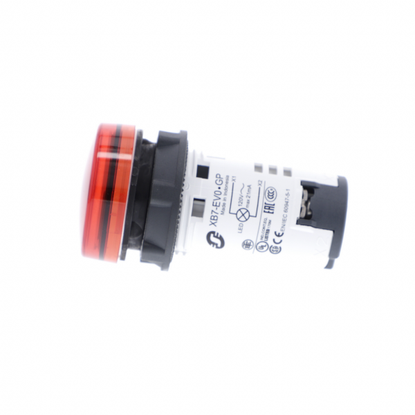 Harmony - voyant rond - Ø22 - rouge - LED intégrée - 120V - H29mmxL29mmxP54mm - source lumineuse : LED - IP20, IP65 - visuel 4