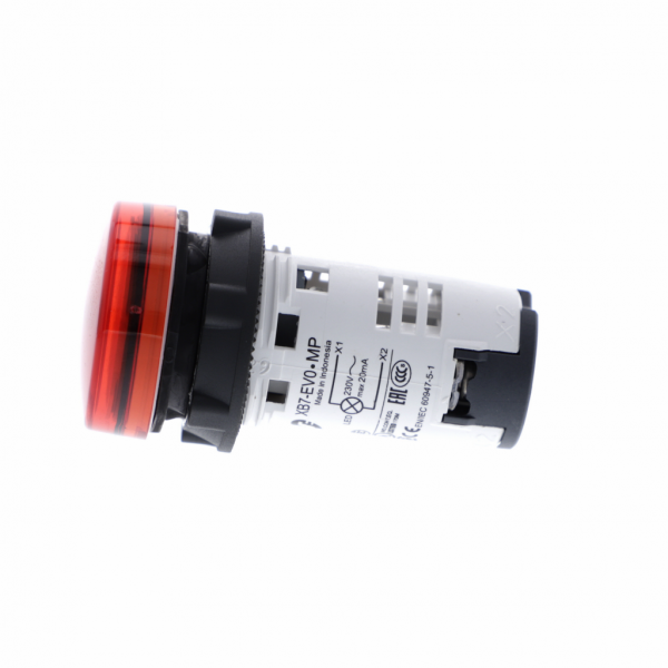 Harmony voyant rond - Ø22 - rouge - LED intégrée - 230V - H29mmxL29mmxP54mm - diamètre de fixation : 22mm - IP20, IP65 - visuel 4