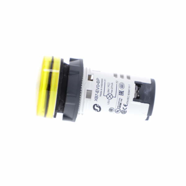 Harmony - voyant rond - Ø22 - jaune - LED intégrée - 230V - H29mmxL29mmxP54mm - source lumineuse : LED - IP20, IP65 - visuel 4