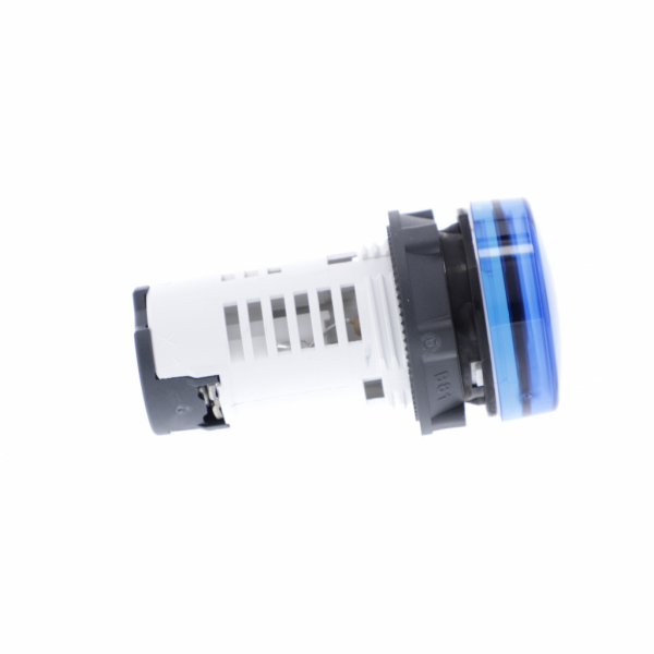 Harmony - voyant rond - Ø22 - bleu - LED intégrée - 24V - H29mmxL29mmxP54mm - source lumineuse : LED - IP20, IP65 - visuel 3