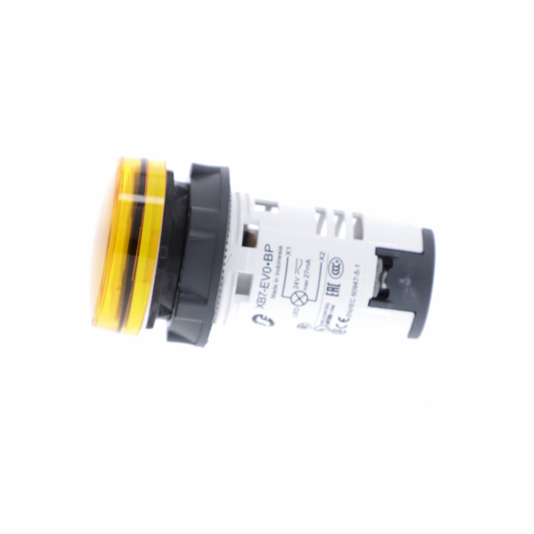 Harmony - voyant rond - Ø22 - orange - LED intégrée - 24V - H29mmxL29mmxP54mm - diamètre de fixation : 22mm - IP20, IP65 - visuel 4