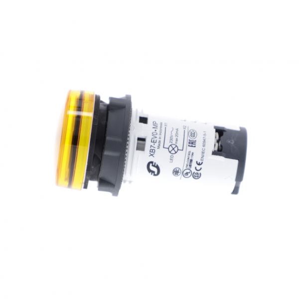 Harmony - voyant rond - Ø22 - orange - LED intégrée - 230V - H29mmxL29mmxP54mm - source lumineuse : LED - IP20, IP65 - visuel 4