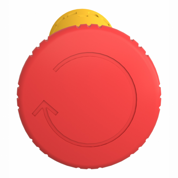 Harmony arrêt d'urgence - rouge Ø40mm - Ø22 - tourner pour déverrouiller - 1O - H40mmxL40mmxP72mm (hors tout CAO) - diamètre de fixation : 22mm - IP20, IP65 - visuel 1