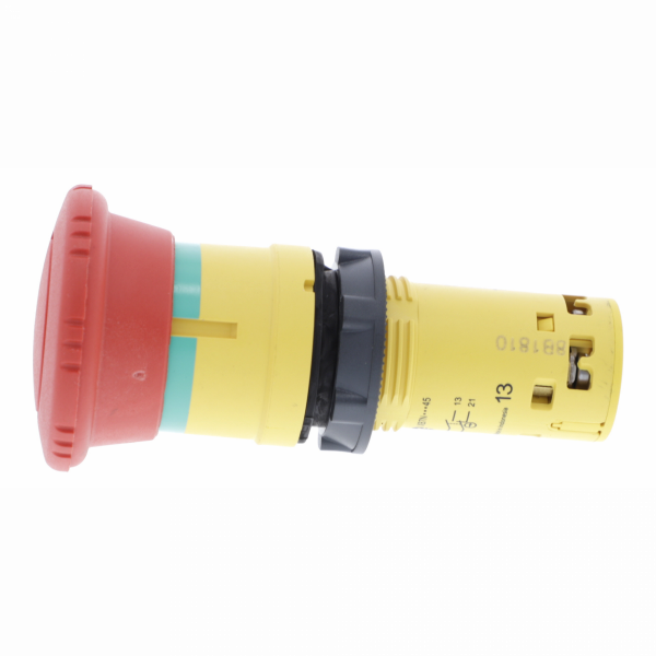Harmony arrêt d'urgence - rouge Ø40mm - Ø22 - tourner pour déverrouiller - 1O+1F - H40mmxL40mmxP72mm (hors tout CAO) - diamètre de fixation : 22mm - IP20, IP65 - visuel 4