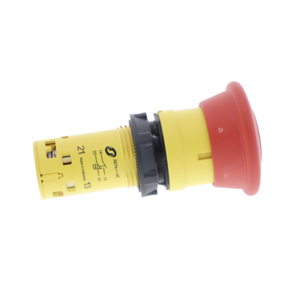 Harmony - arrêt d'urgence - rouge Ø40mm - pousser tirer - 1O+1F - H40mmxL40mmxP72mm - borniers à vis - profil de l'unité de commande : rouge coup de poing Ø 40mm, non marqué - visuel 3