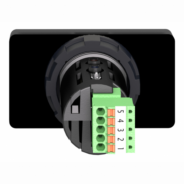Harmony - compteur numérique affichage LED vert - DEL 7 segments - H29,5mmxL51,5mmxP78,5mm - IP65 - tension sortie logique : 30 V CC - courant de sortie : 0,5 A - diamètre de fixation : 22,5mm - visuel 2