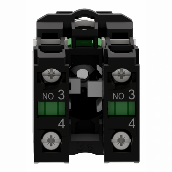 Harmony - manipulateur Ø22 - 2 positions à rappel vers 0 position - 1 F - H47mmxL30mmxP108mm - diamètre de fixation : 22mm - plastique (collerette et embase de fixation) - IP66 - 2 sens - tige opérationnelle 54 mm longueur - visuel 2
