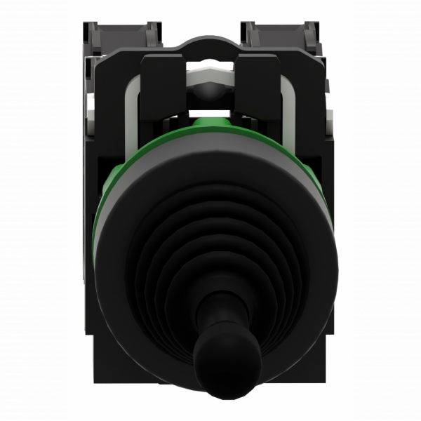 Harmony - manipulateur Ø22 - 4 positions à rappel vers 0 position - 1 F - H47mmxL30mmxP132mm - diamètre de fixation : 22mm - plastique (collerette et embase de fixation) - IP66 - 4 sens - tige opérationnelle 54 mm longueur - visuel 1