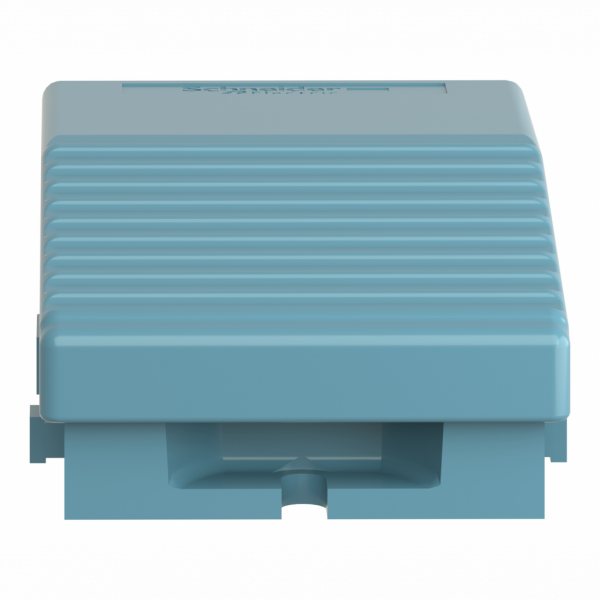 Preventa XPEM - interrupteur à pied - simple - sans capot - métal - bleu - 2O+1F - à pédale unique - IP66 - métal - fonctionnement des contacts : 1 étage - visuel 1