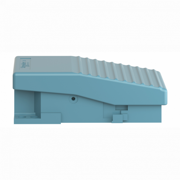 Preventa XPEM - interrupteur à pied - simple - sans capot - métal - bleu - 2O+1F - à pédale unique - IP66 - métal - fonctionnement des contacts : 1 étage - visuel 3