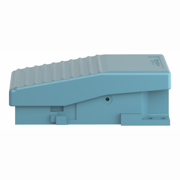 Preventa XPEM - interrupteur à pied - simple - sans capot - métal - bleu - 2O+1F - à pédale unique - IP66 - métal - fonctionnement des contacts : 1 étage - visuel 4