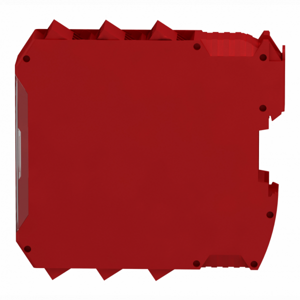 Preventa XPSMCM - mod. extension 8 entrées 2 sorties connect. à vis - H99mmxL114,5mmXP22,5mm - IP20 - sortie : PNP - fonctions dispo. : surveillance détection et dialogue de sécurité pour entrée TOR et actionneurs sécurité pour sortie log. - visuel 4