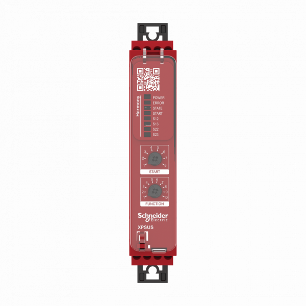 Preventa XPSU - module sécurité multifonctions - Cat4 - 2F - 48-230V - vis - H100mxL22,5mmxP120mm - IP20 (bornier), IP40 (enveloppe), IP54 (zone de montage) - montage : rail DIN symétrique 35 mm - visuel 2