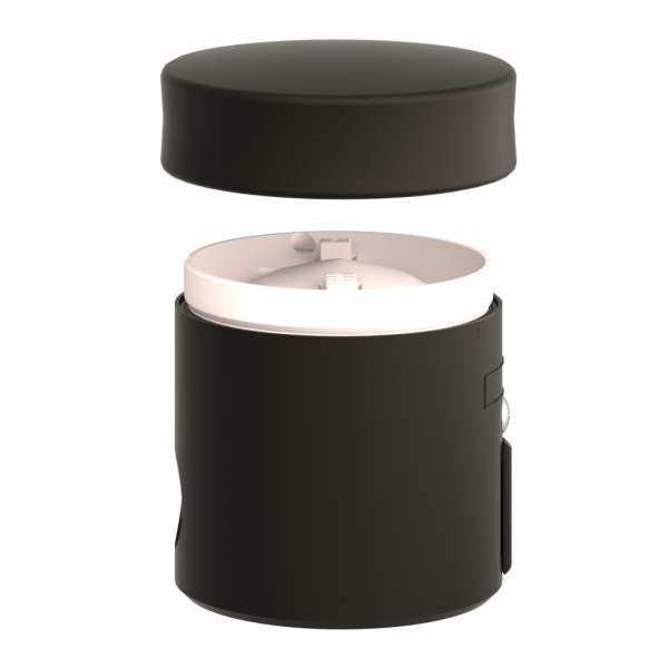 Harmony XVB - embase + couvercle Ø70 - ASInterface - IP65 - diamètre de fixation : 70mm - matière : polyamide renforcé avec des fibres de verre (base), polycarbonate (couvercle) - compatibilité : système câblage AS-Interface - visuel 3