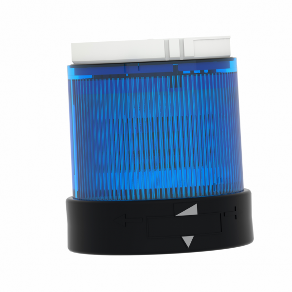Harmony XVBC - élément lumineux - fixe - bleu - 24Vca/cc - H63mm(hors tout CAO)xL70mm(hors tout CAO)xP70mm(hors tout CAO) - diamètre de fixation : 70mm - DEL protégée - montage du client, jusqu'à 5 unités - IP65, IP66 - visuel 1
