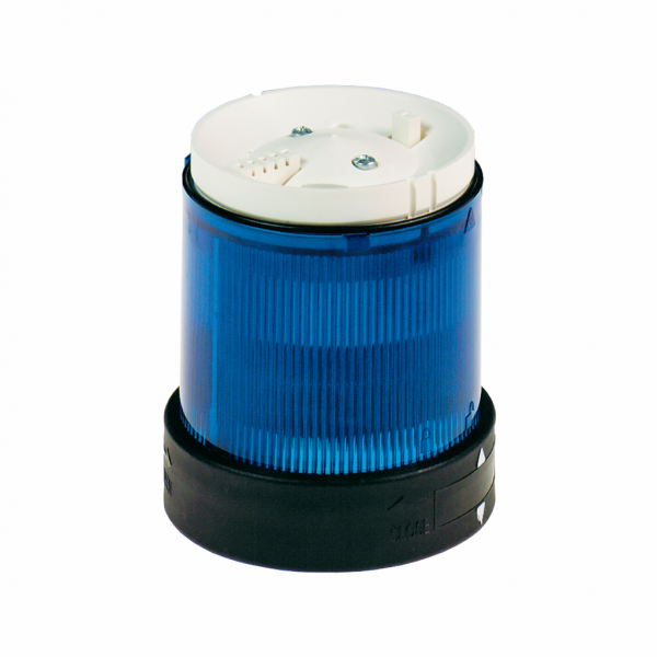 Harmony XVB - élément lumin. Ø70 - DEL - fixe avec diffuseur - 24VACDC - bleu - H63mm(hors tout CAO)xL70mm(hors tout CAO)xP70mm(hors tout CAO) - diamètre de fixation : 70mm - DEL protégée - montage du client, jusqu'à 5 unités - IP65, IP66 - visuel 1
