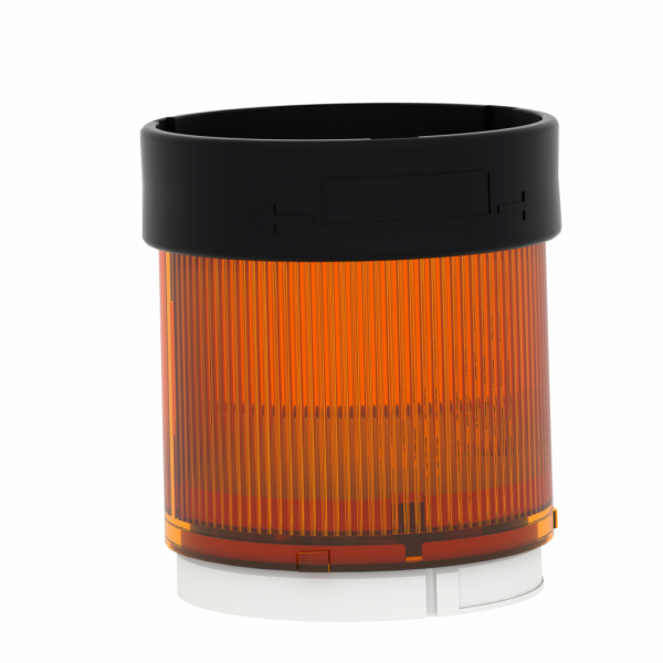 Harmony XVBC - élément lumineux - fixe - orange - 250V max - H63mm(hors tout CAO)xL70mm(hors tout CAO)xP70mm(hors tout CAO) - diam. fix. : 70mm - lampe : incandes. av. BA 15d base, DEL protégée - montage client, jusqu'à 5 un. - IP65, IP66 - visuel 2