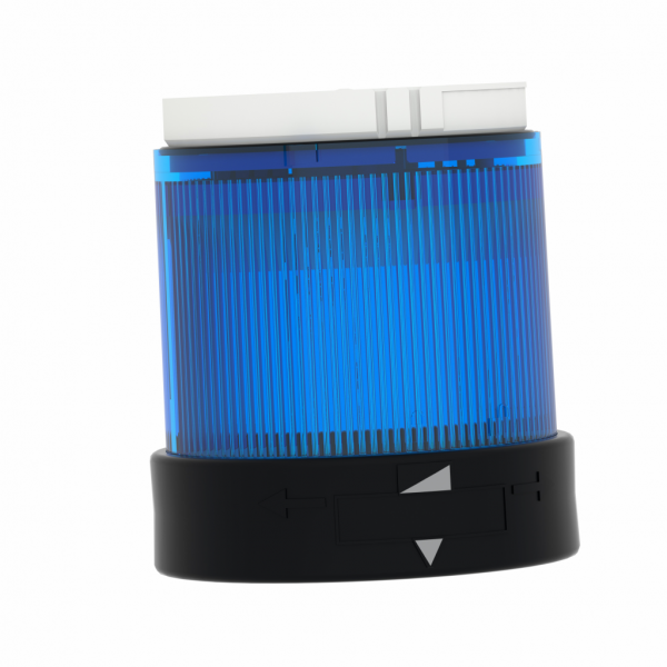 Harmony XVBC - élément lumineux - fixe - bleu - 250V max - H63mm(hors tout CAO)xL70mm(hors tout CAO)xP70mm(hors tout CAO) - diam. fix. : 70mm - lampe : incandes. av. BA 15d base, DEL protégée - montage client, jusqu'à 5 un. - IP65, IP66 - visuel 1