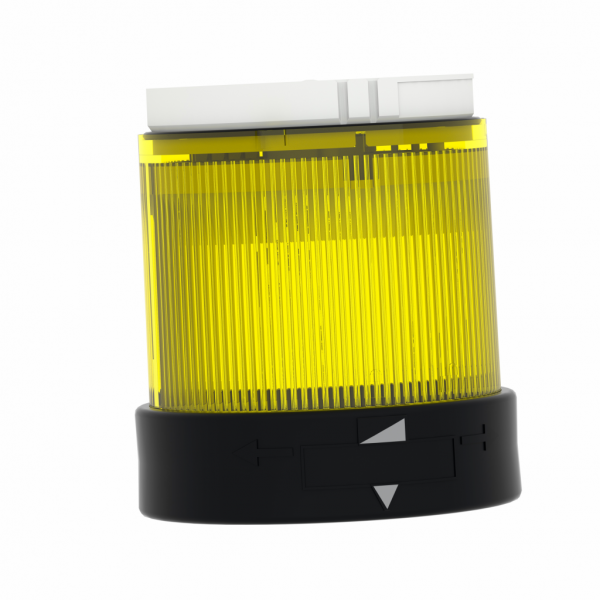 Harmony XVBC - élément lumineux - fixe - jaune - 250V max - H63mm(hors tout CAO)xL70mm(hors tout CAO)xP70mm(hors tout CAO) - diam. fix. : 70mm - lampe : incandes. av. BA 15d base, DEL protégée - montage client, jusqu'à 5 un. - IP65, IP66 - visuel 1