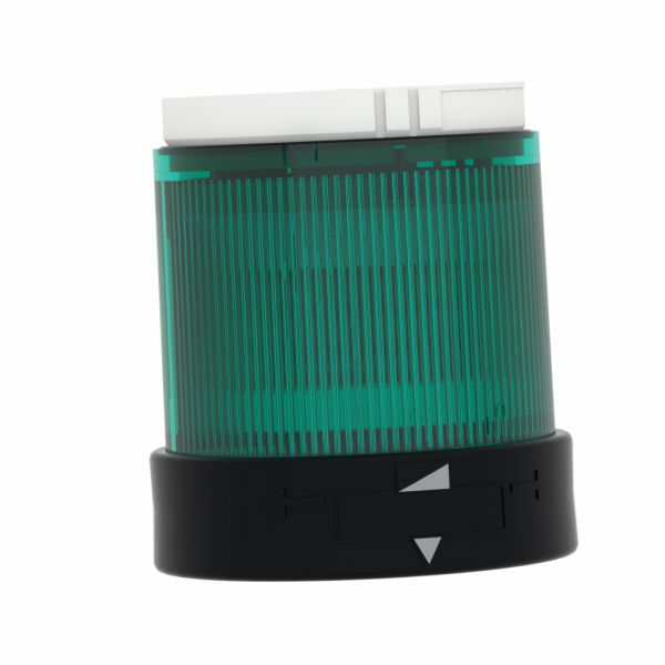 Harmony XVBC - élément lumin. Ø70 - DEL - fixe avec diffuseur - 24VACDC - vert - H63mm(hors tout CAO)xL70mm(hors tout CAO)xP70mm(hors tout CAO) - diamètre de fixation : 70mm - DEL protégée - montage du client, jusqu'à 5 unités - IP65, IP66 - visuel 1