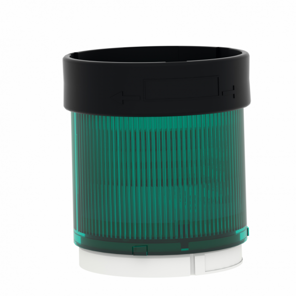 Harmony XVBC - élément lumin. Ø70 - DEL - fixe avec diffuseur - 24VACDC - vert - H63mm(hors tout CAO)xL70mm(hors tout CAO)xP70mm(hors tout CAO) - diamètre de fixation : 70mm - DEL protégée - montage du client, jusqu'à 5 unités - IP65, IP66 - visuel 2