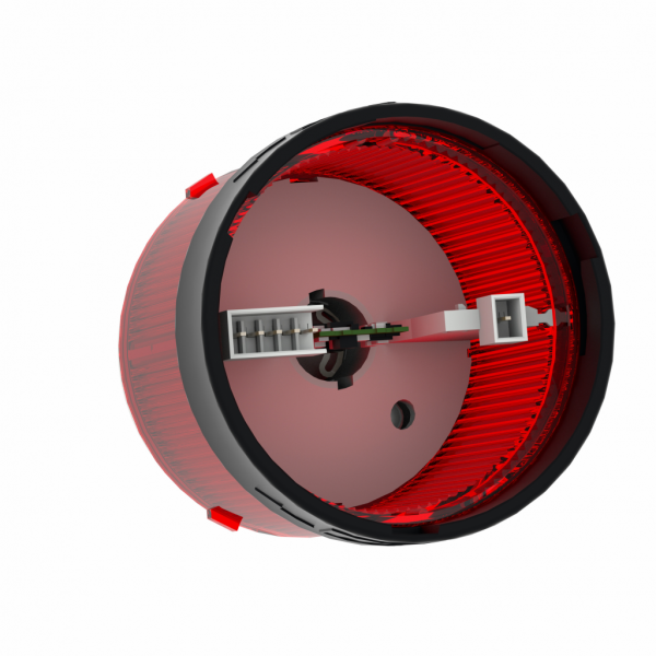 Harmony XVBC - élément lumineux - clignotante - rouge - 230Vca - H63mm(hors tout CAO)xL70mm(hors tout CAO)xP70mm(hors tout CAO) - diam. fix. : 70mm - lampe : DEL protégée - IP65, IP66 - visuel 4
