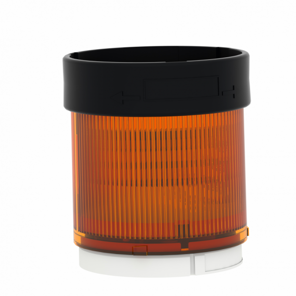 Harmony XVB - élément lumin. Ø70 - DEL - fixe avec diffuseur - 24VACDC - orange - H63mm(hors tout CAO)xL70mm(hors tout CAO)xP70mm(hors tout CAO) - diamètre de fixation : 70mm - DEL protégée - montage du client, jusqu'à 5 unités - IP65, IP66 - visuel 2