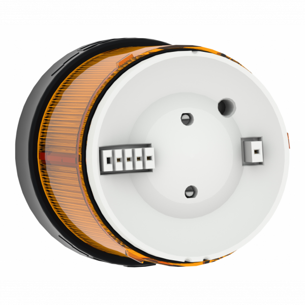 Harmony XVB - élément lumin. Ø70 - DEL - fixe avec diffuseur - 24VACDC - orange - H63mm(hors tout CAO)xL70mm(hors tout CAO)xP70mm(hors tout CAO) - diamètre de fixation : 70mm - DEL protégée - montage du client, jusqu'à 5 unités - IP65, IP66 - visuel 3