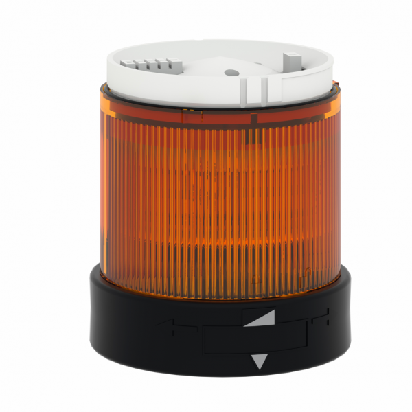 Harmony XVBC - élément lumineux - fixe - orange - 230Vca - H63mm(hors tout CAO)xL70mm(hors tout CAO)xP70mm(hors tout CAO) - diamètre de fixation : 70mm - DEL protégée - montage du client, jusqu'à 5 unités - IP65, IP66 - visuel 1