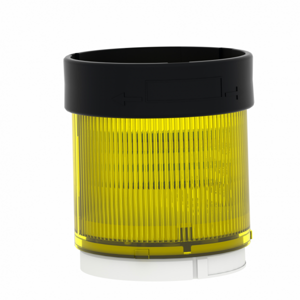 Harmony XVBC - élément lumineux - fixe - jaune - 24Vca/cc - H63mm(hors tout CAO)xL70mm(hors tout CAO)xP70mm(hors tout CAO) - diamètre de fixation : 70mm - DEL protégée - montage du client, jusqu'à 5 unités - IP65, IP66 - visuel 2