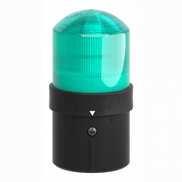 Harmony XVB - balise complète - feu fixe - vert - LED 24Vca/cc - IP65, IP66 - H139mmxL70mmxP70mm (hors tout CAO) - balise et colonne de signalisation : unité de base directement ou fixation tube, unité lumineuse - lampe : DEL protégée - visuel 1