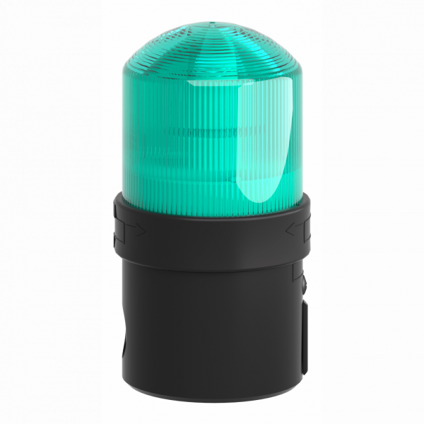 Harmony XVB - balise complète - feu fixe - vert - LED 24Vca/cc - IP65, IP66 - H139mmxL70mmxP70mm (hors tout CAO) - balise et colonne de signalisation : unité de base directement ou fixation tube, unité lumineuse - lampe : DEL protégée - visuel 3