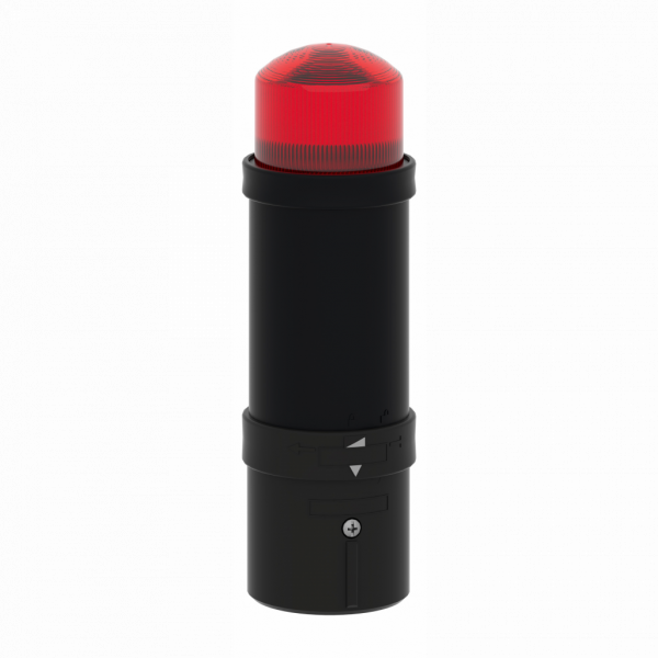 Harmony XVB - balise complète - flash 5J - rouge - 230Vca - IP65, IP66 - H232mm(hors tout CAO)xL70mm(hors tout CAO)xP70mm(hors tout CAO) - diamètre de fixation : 70mm - tube de décharge flash - visuel 1