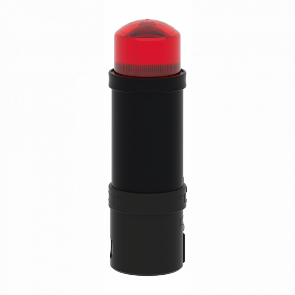 Harmony XVB - balise complète - flash 5J - rouge - 230Vca - IP65, IP66 - H232mm(hors tout CAO)xL70mm(hors tout CAO)xP70mm(hors tout CAO) - diamètre de fixation : 70mm - tube de décharge flash - visuel 3