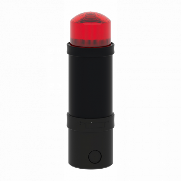 Harmony XVB - balise complète - flash 5J - rouge - 230Vca - IP65, IP66 - H232mm(hors tout CAO)xL70mm(hors tout CAO)xP70mm(hors tout CAO) - diamètre de fixation : 70mm - tube de décharge flash - visuel 2