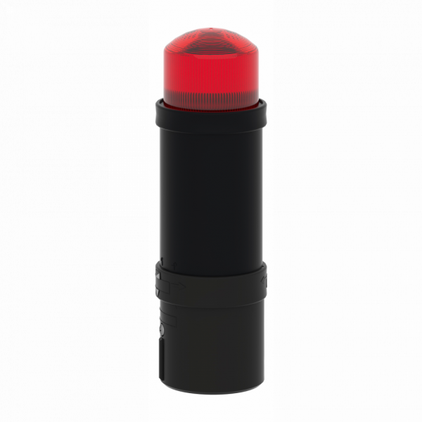 Harmony XVB - balise complète - flash 5J - rouge - 230Vca - IP65, IP66 - H232mm(hors tout CAO)xL70mm(hors tout CAO)xP70mm(hors tout CAO) - diamètre de fixation : 70mm - tube de décharge flash - visuel 4
