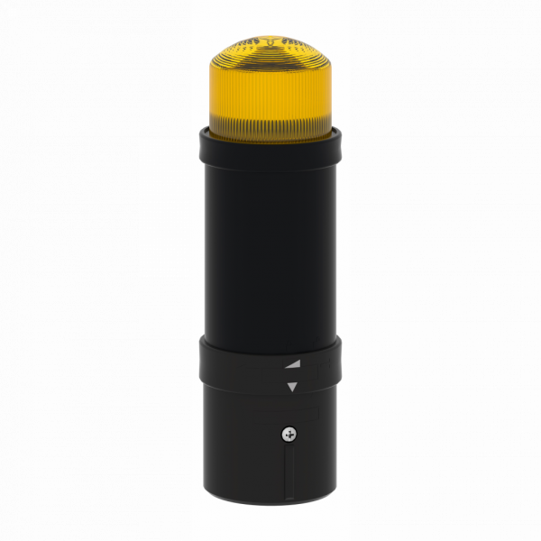Harmony XVB - balise complète - flash 10J - jaune - 120Vca - IP65, IP66 - H232mm(hors tout CAO)xL70mm(hors tout CAO)xP70mm(hors tout CAO) - diamètre de fixation : 70mm - tube de décharge flash - visuel 1