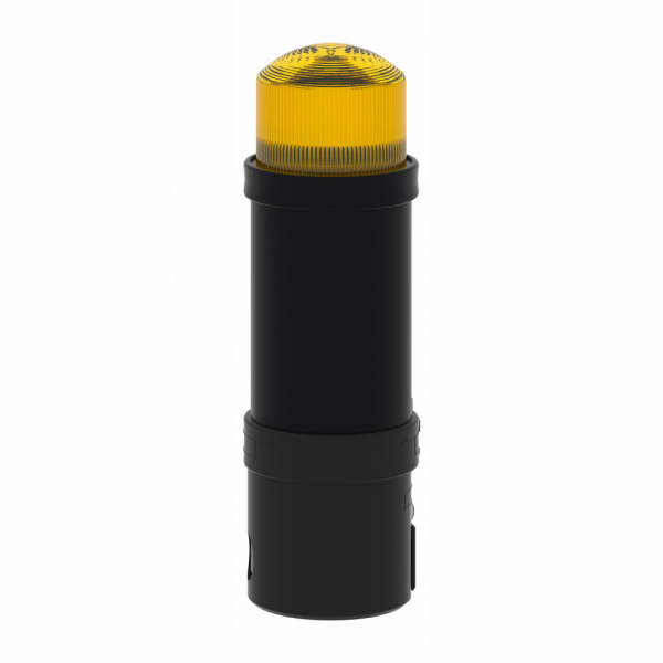 Harmony XVB - balise complète - flash 10J - jaune - 120Vca - IP65, IP66 - H232mm(hors tout CAO)xL70mm(hors tout CAO)xP70mm(hors tout CAO) - diamètre de fixation : 70mm - tube de décharge flash - visuel 3