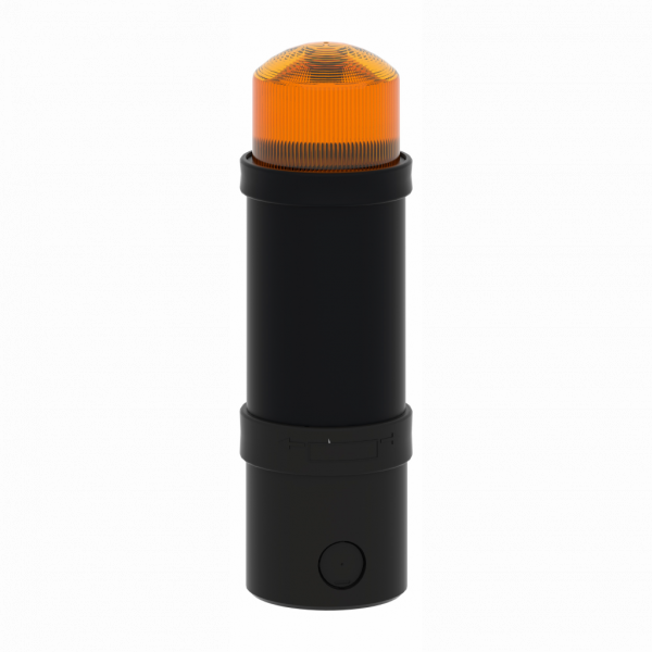Harmony XVB - balise complète - flash 5J - orange - 24Vca/cc - IP65, IP66 - H232mmxL70mmxP70mm (hors tout CAO) - balise et colonne de signalisation : unité de base directement ou fixation tube, unité lumineuse - lampe : tube décharge flash - visuel 2